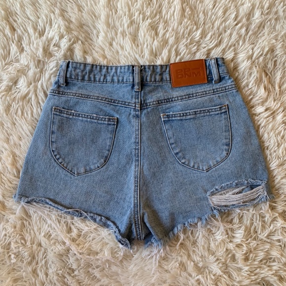 Princess Polly High Waisted Distressed Shorts - Picture 4 of 9